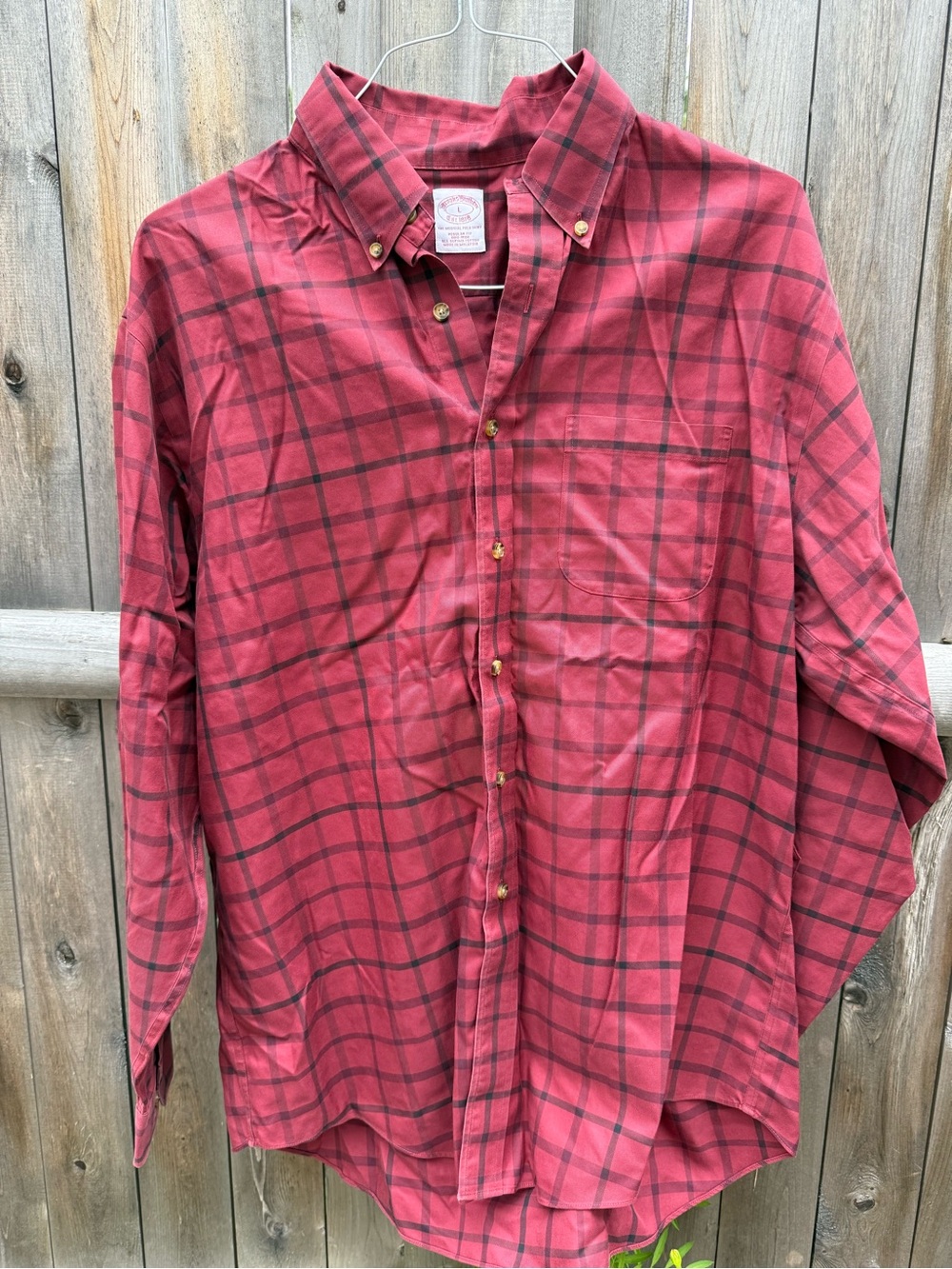 Vintage Brooks Brothers Red Plaid Button-Down Shirt